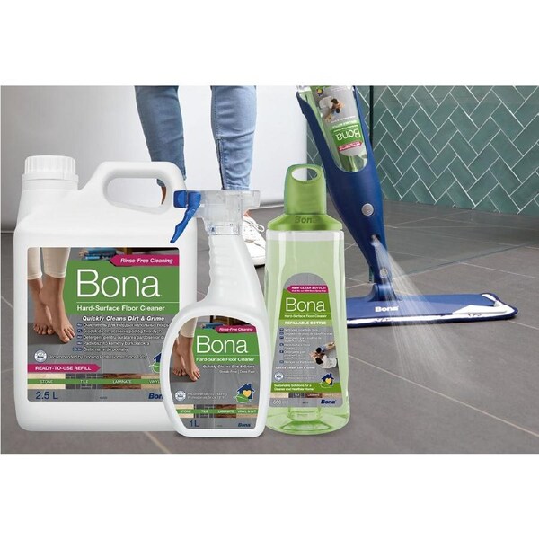 Bona Stone Tile Laminate Floor Cleaner Pack Microfibre Pad