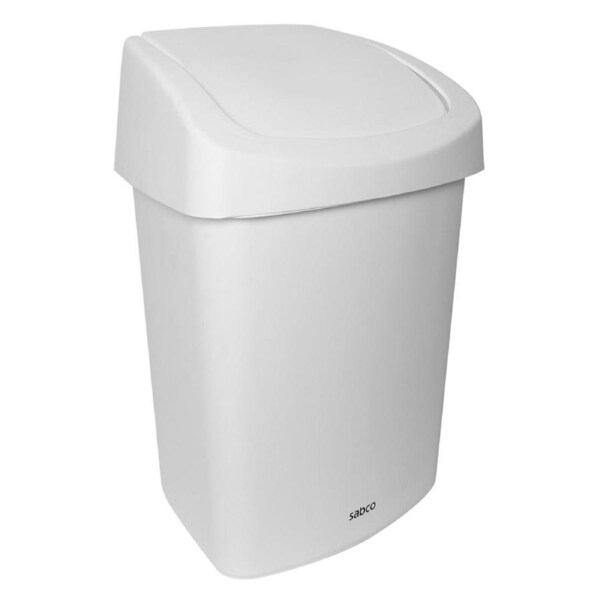 Sabco White Rubbish Bin 50L