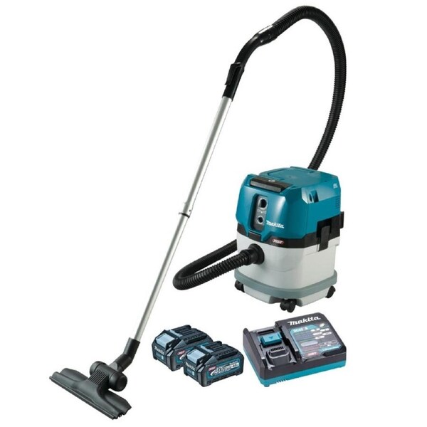 Makita 40V Wet Dry Vacuum cleaner + Rapid Charger + 2 Batteries 4.0Ah VC003GLM22