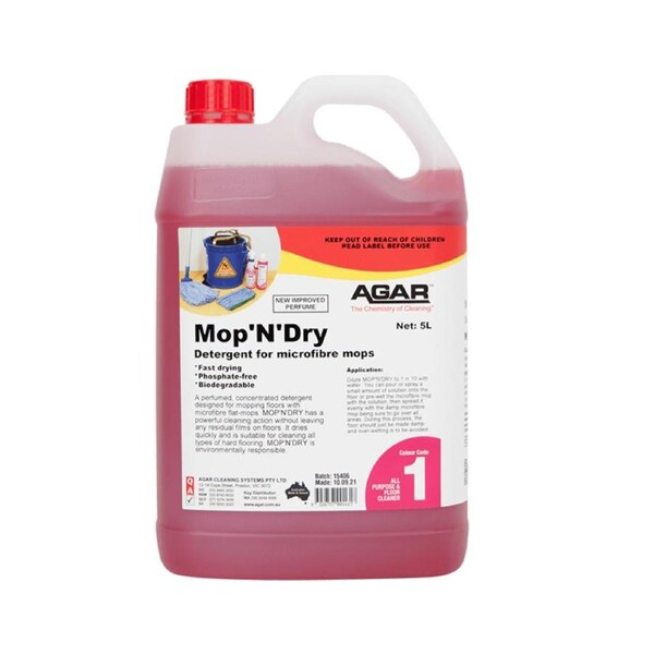 5LT Agar Mop N Dry Powerful & Fasting Drying detergent For Spray Mops