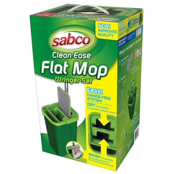 Sabco Rinse n Wring Microfibre Mop Set Quality Robust Slimline Design