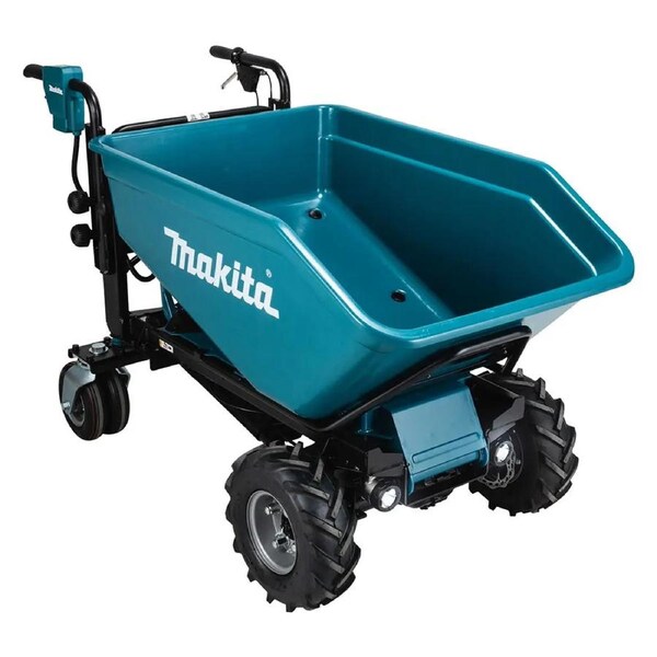 Makita (18V x 2) Cordless Wheelbarrow with Manual Dump & Bucket - Skin Only DCU603Z