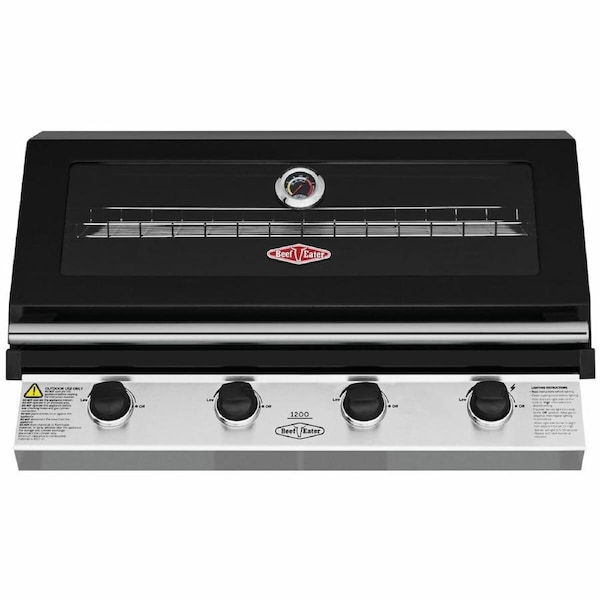 Beef Eater 1200 Series Black Enamel 4 Burner Built In BBQ -BBG1240BB