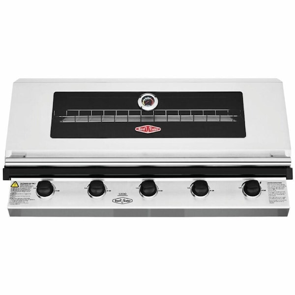 Beef Eater 1200 Series Black Enamel 5 Burner Built In BBQ -BBG1250BB