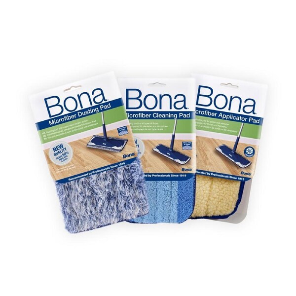 Bona Microfiber Pad Kit, Dusting + Cleaning + Applicator Pads, All Hard Floors