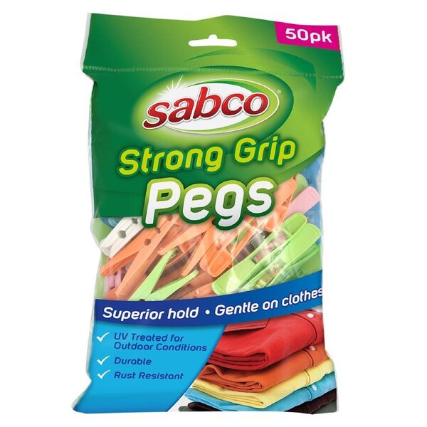 Sabco Strong Grip Pegs multicoloured 50PK