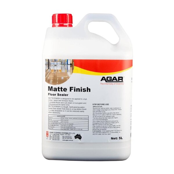 5L Agar Matte Finish Sealer low-sheen, acrylic floor polish