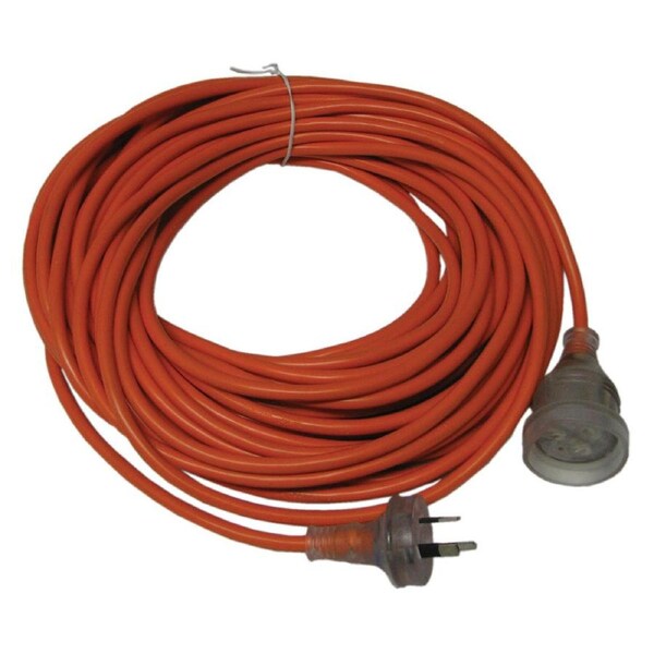 Extension Lead FOR PACVAC Superpro 700 20m 3C Plug 3 Core 10Amp Orange 33200008