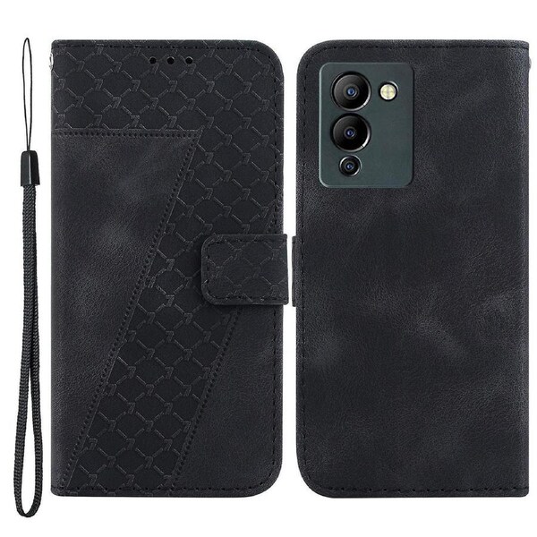 For Infinix Note 12 G96 4g Shockproof Phone Case Stand Imprinted Pattern Pu Leather Shell Wallet Cover