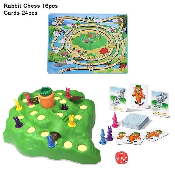 Funny Rabbit Trap Cross Country Puzzle Board Game Parent-Child Interactive Family Gathering Party Desktop Game