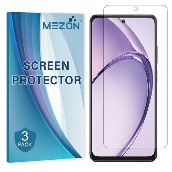 [3 Pack] OPPO A40 4G Anti-Glare Matte Screen Protector Film by MEZON – Case Friendly, Shock Absorption (OPPO A40 4G, Matte)