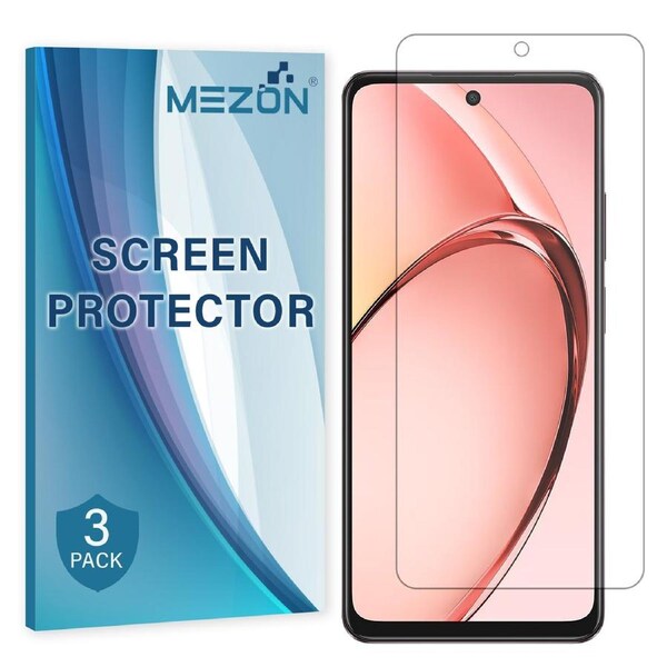 [3 Pack] OPPO A60 5G Premium Clear Edge-to-Edge Full Coverage Hydrogel Screen Protector Film by MEZON (OPPO A60 5G, Hydrogel)