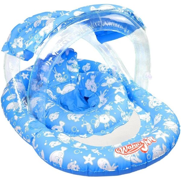 Wahu Junior Ring with Seat & Canopy - Blue