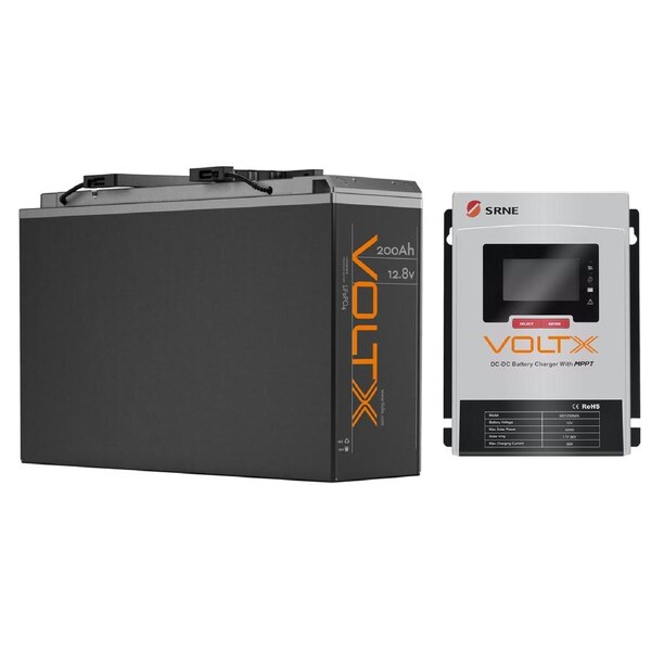VoltX Slim 12V 200Ah Lithium Battery + 30A DC-DC Charger