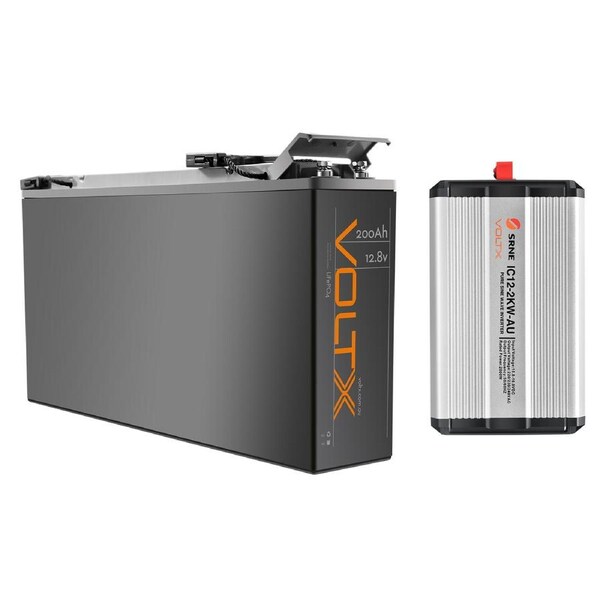 VoltX Slim 12V 200Ah Lithium Battery + 2KW Inverter