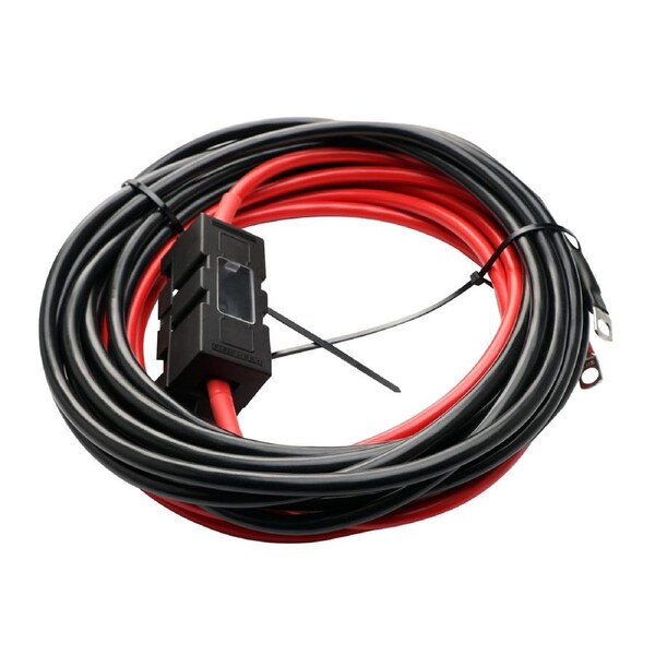 6m 6AWG With 60A Fuse M8 Lug Alternator Power Cable On One End Black and Red Superior Corrosion Resistance