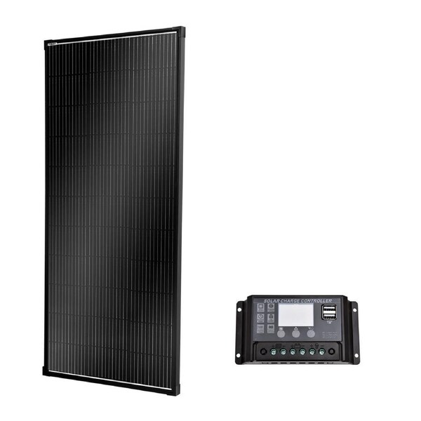 200W Solar Panel Fixed Black Frame + 20A Controller PWM