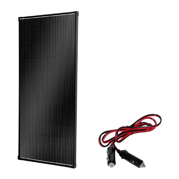 200W Solar Panel Fixed Black Frame + Cigarette Lighter Plug