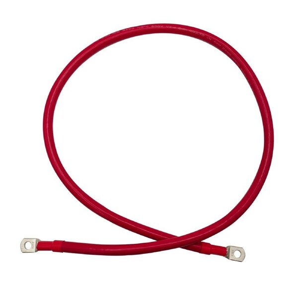 1m 2AWG Connector Cable Power Wire Red M8 Lug On Both Ends Superior Corrosion Resistance Inverter Car RV Marine