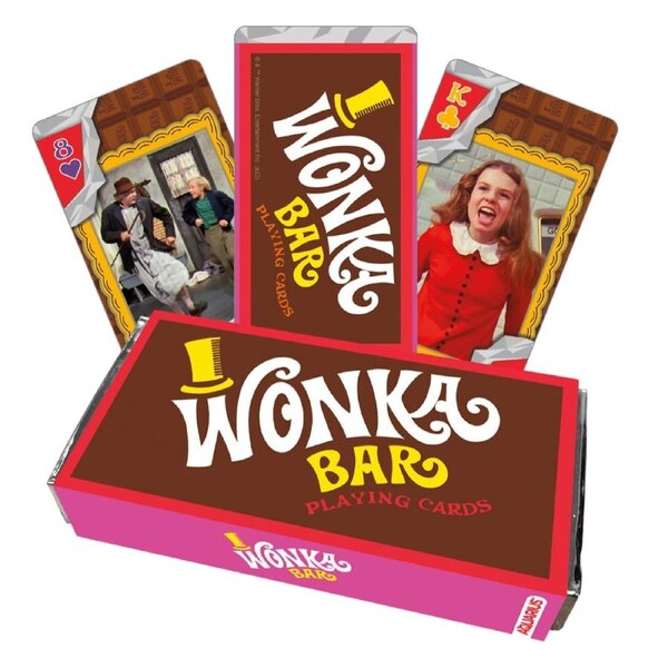 Aquarius Willy Wonka Wonka Bar Premium Playing Cards