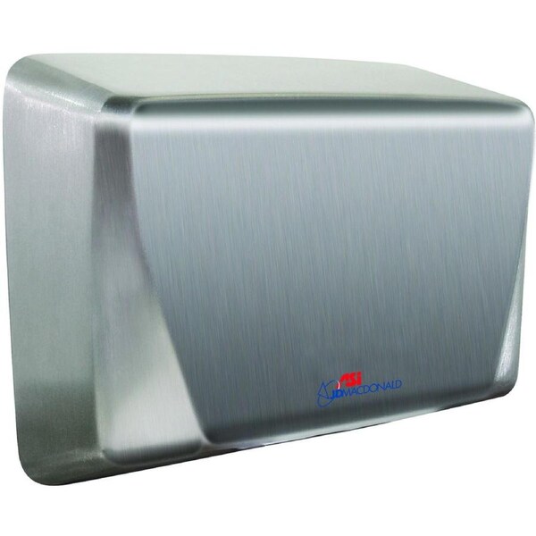 JD Macdonald Turbo-Slim Commercial Hand Dryer in Satin Stainless Steel
