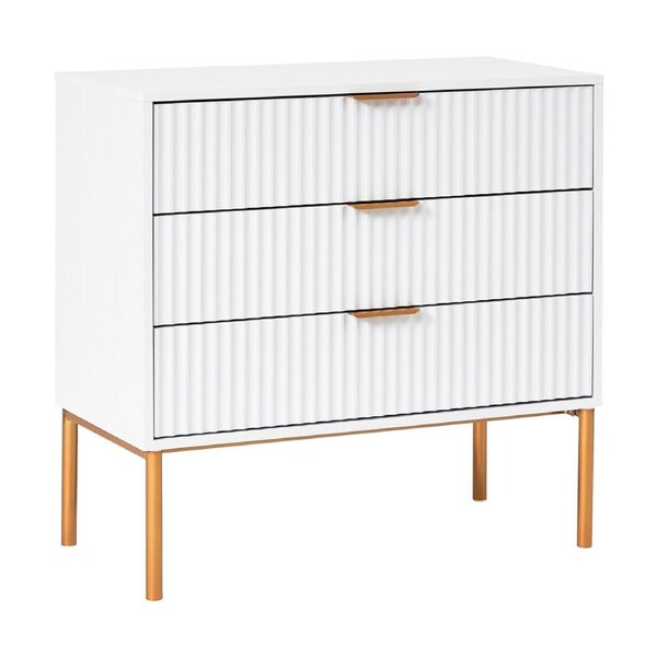 Cooper & Co. Indy 80cm Chest of 3 Drawers White