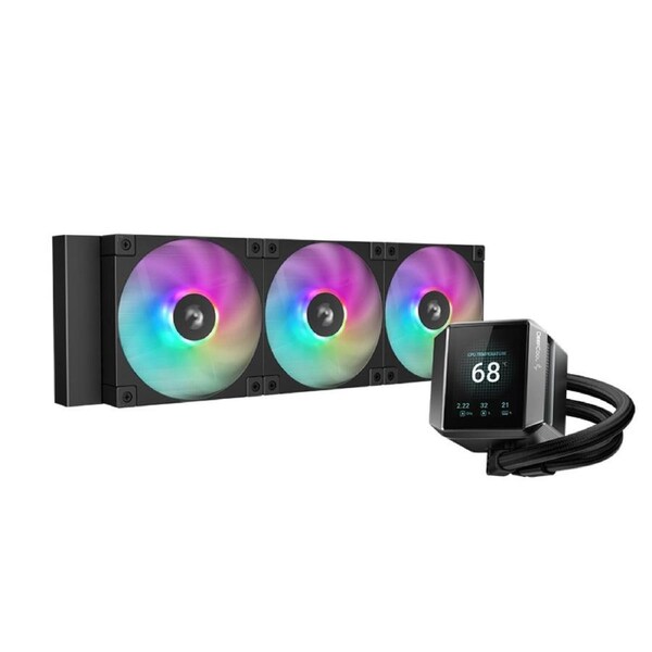 DeepCool MYSTIQUE 360 A-RGB High-Performance Liquid Coolers, 5th Gen Pump 360mm Radiator , 2.8' 640x480 TFT Screen