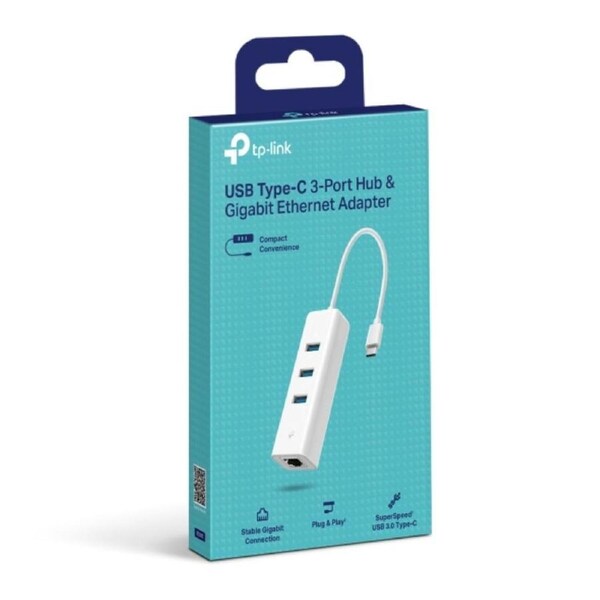 TP-Link UE330C USB Type-C 3-Port Hub & Gigabit Ethernet Adapter