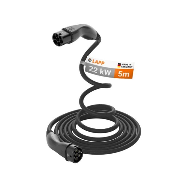 LAPP EV Helix Charge Cable Typ 2 (22kW-3P-32A) 5m - Black