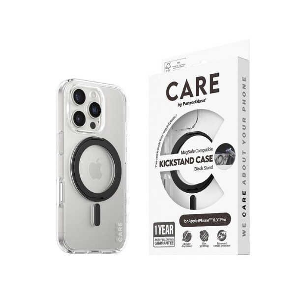 CARE by Panzer Feature (MS&KS) Cse -iPhone 16 Pro - Black