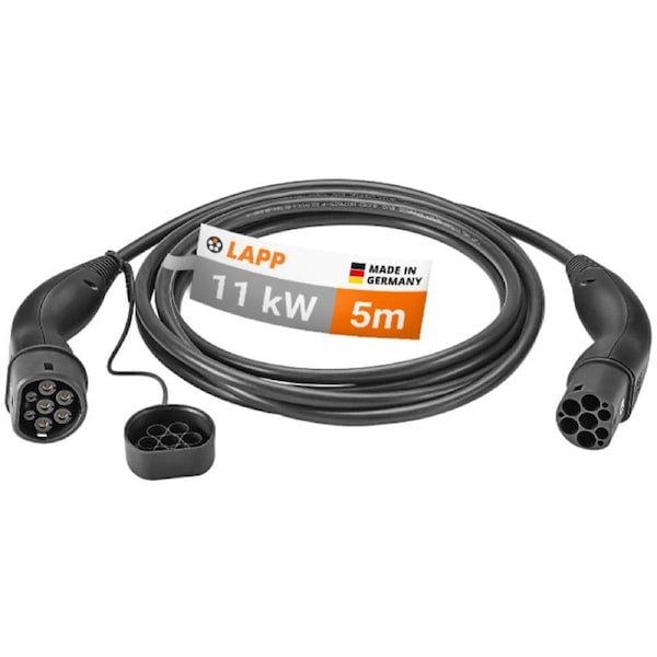 LAPP EV Charge Cable Typ 2 (11kW-3P-20A) 5m - Black