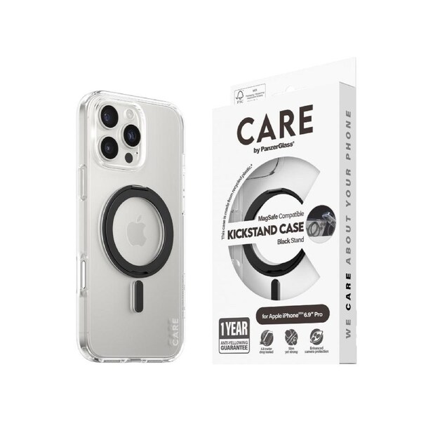 CARE by Panzer Feature (MS&KS)Cse -iPhone 16 Pro Max - Black