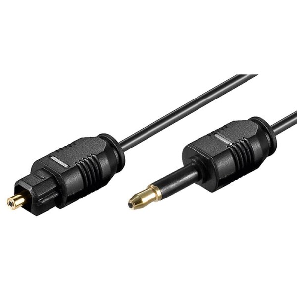 Goobay Toslink Fiber Optic Audio Cable (M/Mini) 2M -Blk