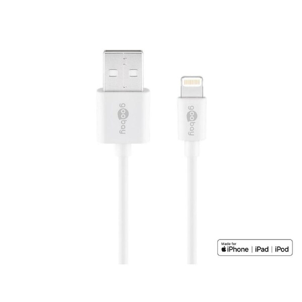 Goobay USB-A to Lightning Cable 1m - White