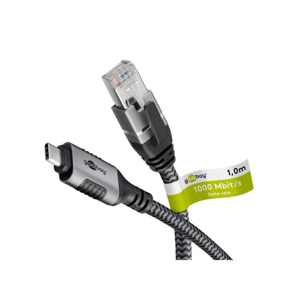 GooBay USB-C 3.1 to RJ45 Ethernet Cable 2 m - Black