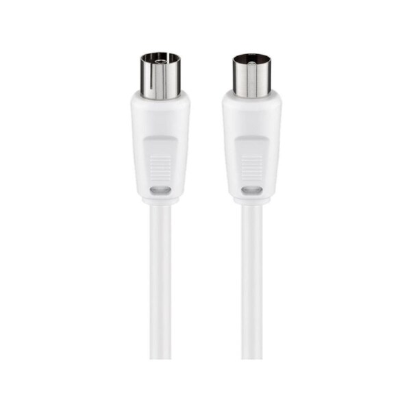 Goobay Antenna Cable (<70 dB) (M/F) 5M - white