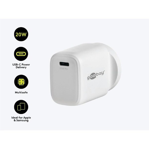 Goobay Wall Charger ANZ 20W USB-C PD - White