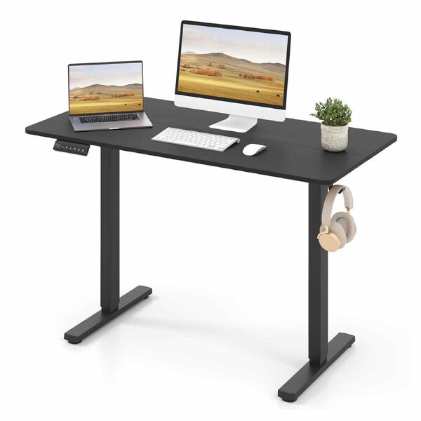 Costway Electric Standing Desk Adjustable Sit Stand up w/Control Panel Office Gaming Computer Desk