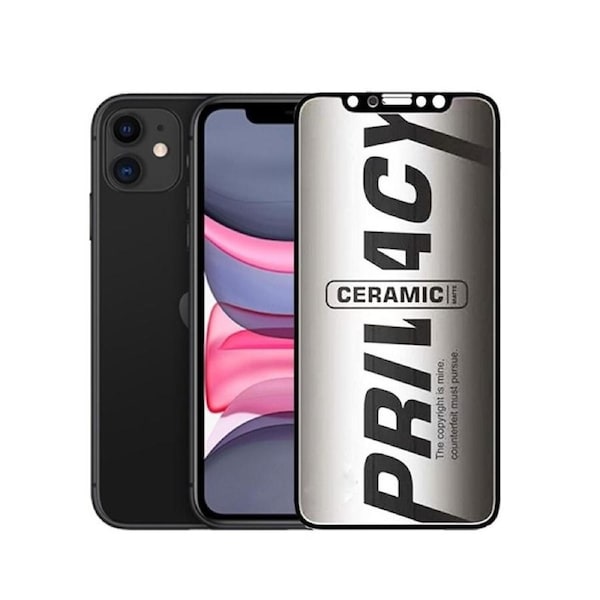 Privacy Matte Ceramic Anti-Spy Screen Protector for iPhone 15 Pro/15 (6.1 inch)