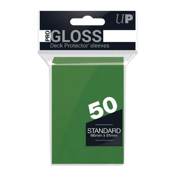 Ultra Pro: PRO-Gloss 50ct Standard Deck Protector sleeves: Green
