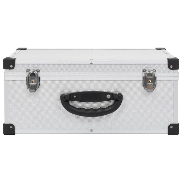 CD Storage Holder Organiser Case for 60 CD Aluminium ABS Lockable 43x29.5x18.5cm