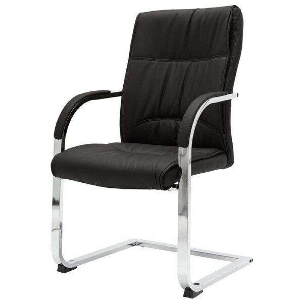 58x67.5x102 cm Ergonomic Black Cantilever Office Chair High Back with Armrest