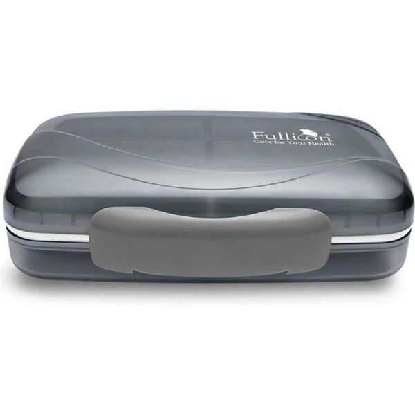 Travel Pill Organizer Large Portable Moisture Proof Vitamin Case, Fullicon Oversize 8 Compartment Pill Box, Pill Holder - Airtight & Moistureproof