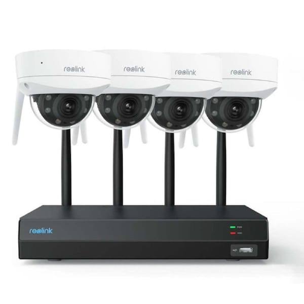 Reolink Smart 4K UHD Security System with Wi-Fi 6 Network, 5X Optical Zoom, IK10 Vandal-Proof, 12-Channel NVR with 2TB HDD, RLK12-843WV4