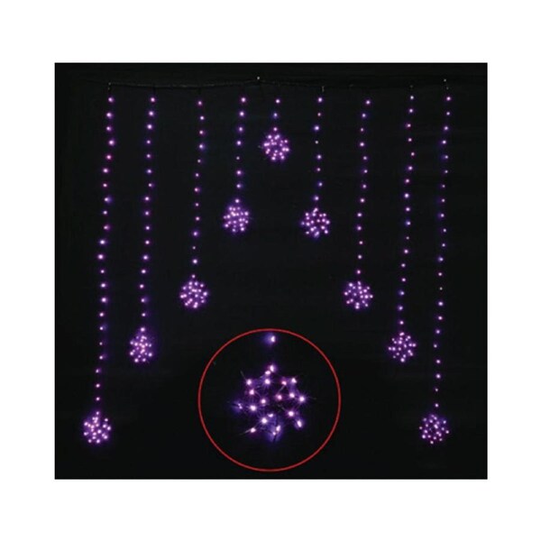Purple LED Spooky Curtain Lights 1.2m