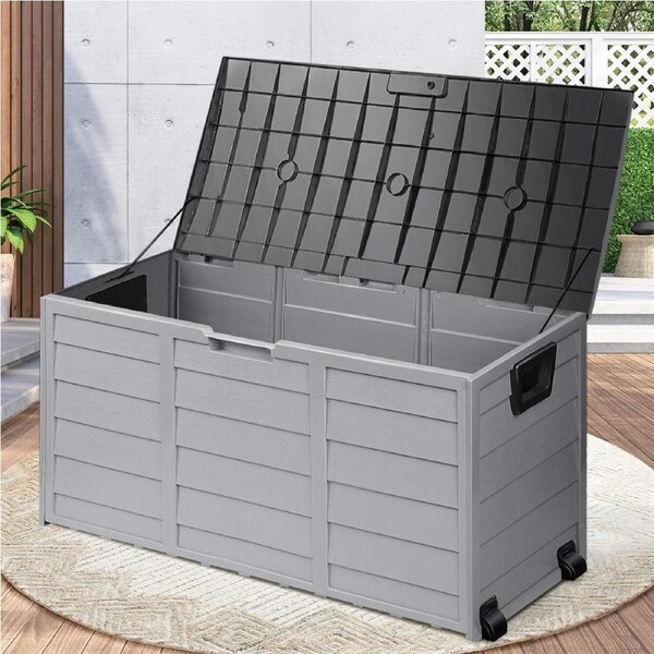 Livsip 290L Outdoor Storage Box 290L Dark Grey+Light Grey