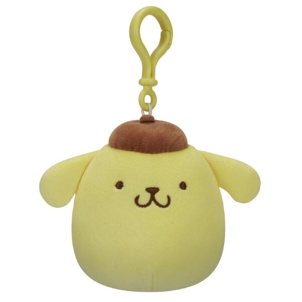 Squishmallows Sanrio Pompompurin 3.5 inch Clip-On Plush