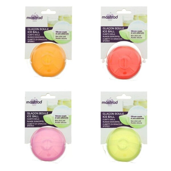 Mastrad Ice Ball 7cm Non Stick Silicone Molds - 4 Pack