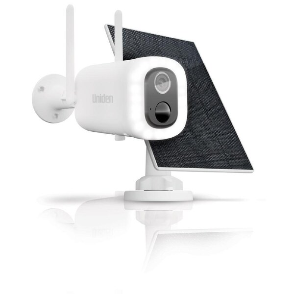 Uniden App Cam SOLO X2K Bullet Kit - 100% Wirefree 2K Super HD Spotlight Bullet Camera and Solar Panel