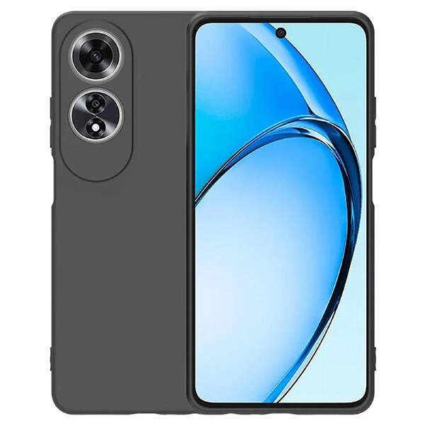 OPPO A60 4G Ultra Slim Black Premium TPU Gel Back Case by MEZON – Shock Absorption (OPPO A60 4G, Gel Black)